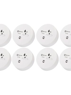 Geevon 8 Pack Water Leak Detectors for Home, 100dB Water Sensor Alarm Leak Detector for Basements, Bathrooms, Kitchens, Garages, Battery-Operated (Battery Included)